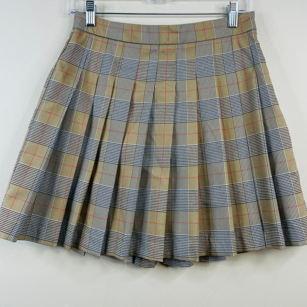 Vintage Bagatelle Collection Pleated Mini Skirt Womens Small Plaid Preppy Chic